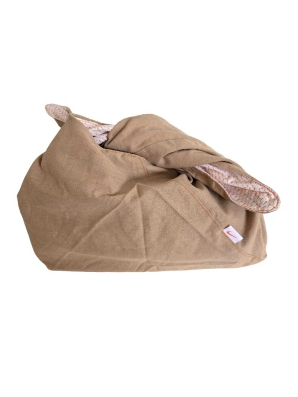 Nike Furoshiki Knot Bag Tan Orange Swoosh Tote Sneaker Bag
